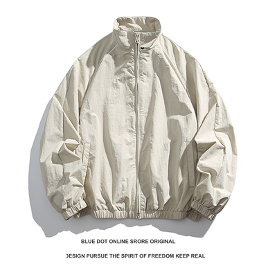 日系复古青年潮立领三防冲锋衣夹克男春季防风衣运动cleanfit外套