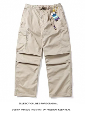 25AW日系复古伞兵裤青年金典多口袋宽松直筒工装裤男休闲长裤子