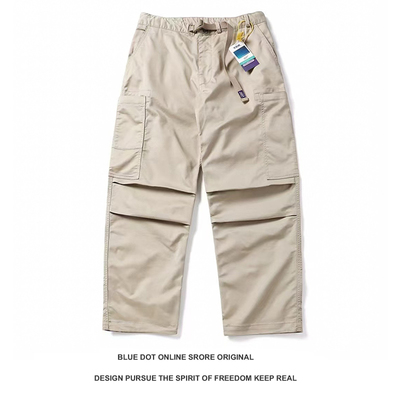 25AW日系复古伞兵裤青年金典多口袋宽松直筒工装裤男休闲长裤子