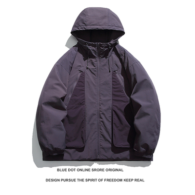 日系户外白鸭绒保暖冲锋羽绒服男女冬季加厚防风防水一体工装外套
