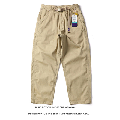 日系复古青年夏季薄款chino紫标多口袋休闲裤卡其宽松工装裤5357