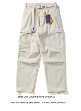 日潮！高品质青年大口袋日系微锥灯芯绒裤加厚休闲裤工装裤男女