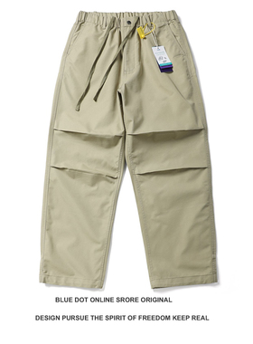 25SS日系复古宽松直筒伞兵裤 束脚抽绳工装裤男女cityboy裤子潮流