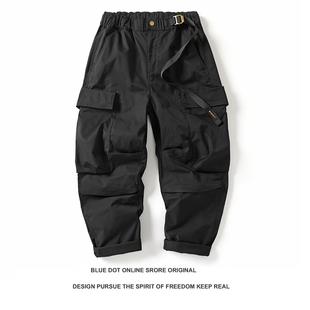 日潮复古平田和宏cityboy山系风宽松版型多袋堆叠工装裤个性穿搭