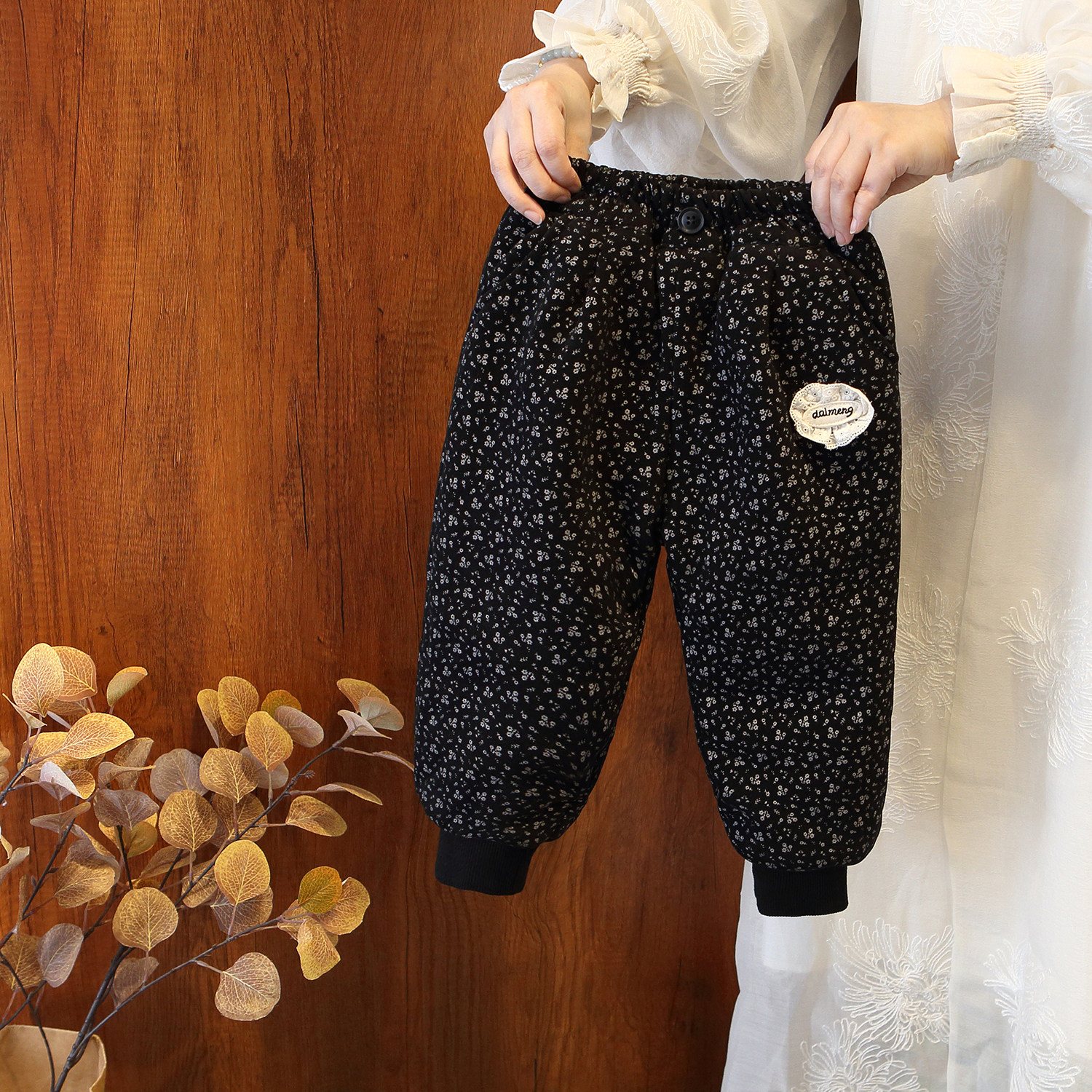 女童加绒棉裤2025冬装新款儿童碎花保暖长裤宝宝洋气夹棉外穿裤子,童装/婴儿装/亲子装,裤子,淘宝优惠券,粉丝福利购,淘宝优惠卷