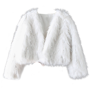 女童仿皮草外套秋冬款儿童韩版毛毛大衣女孩洋气加厚上衣网红棉衣