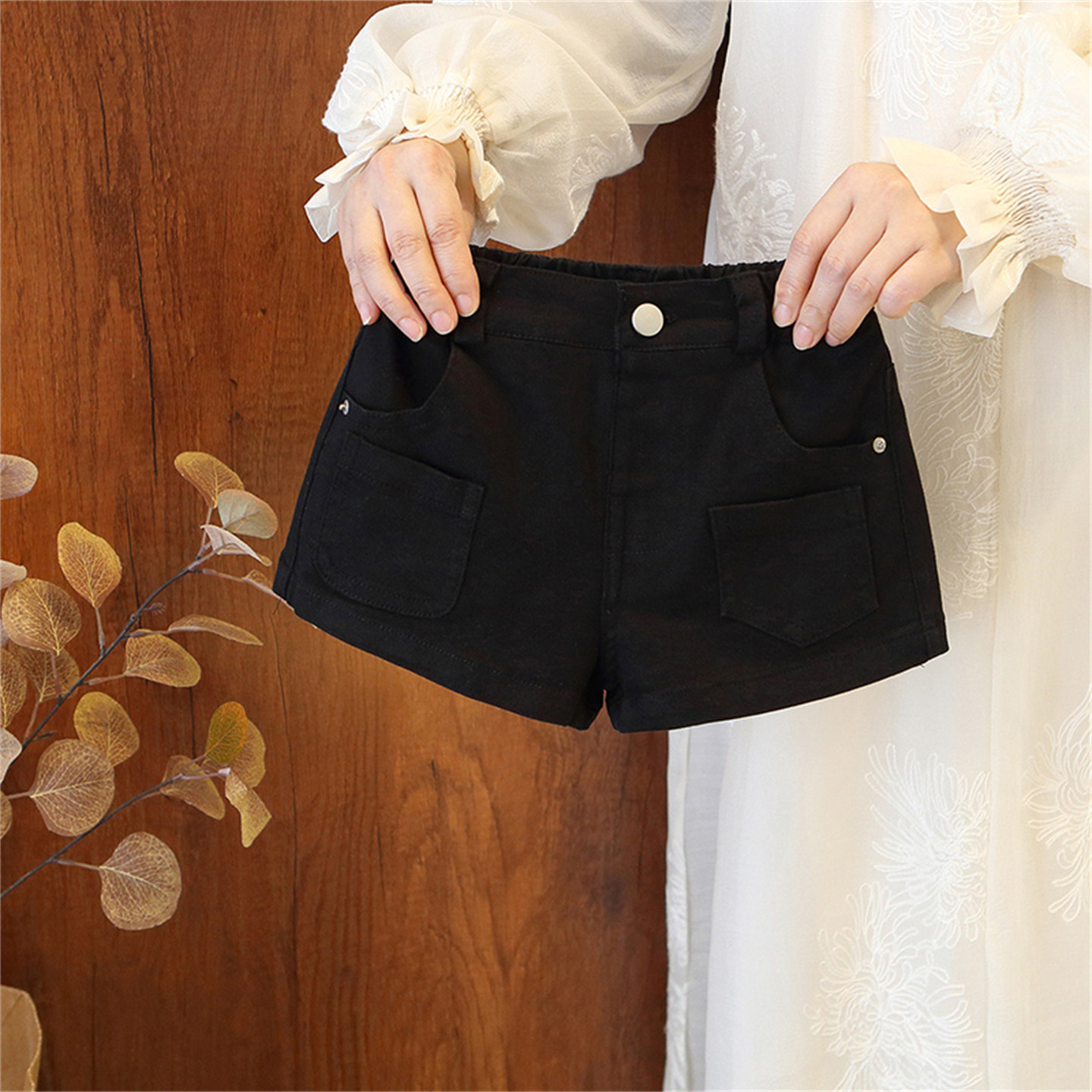 女童2026春秋新款高腰短裤女宝宝显瘦百搭休闲裤多口袋时尚短裤潮,童装/婴儿装/亲子装,裤子,淘宝优惠券,粉丝福利购,淘宝优惠卷