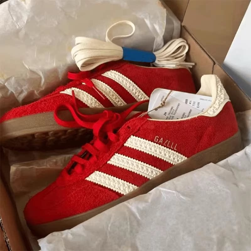 德国经典复古红色德训鞋男女款2026新款情侣百搭低帮平底休闲板鞋