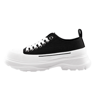 暴麦昆厚底鞋帆布鞋正品2025新款厚底增高女鞋原版秋季休闲百搭鞋