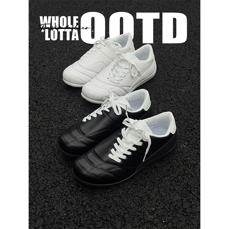 美式赛车德训鞋男低帮冬季2025新款拼色潮鞋情侣百搭复古休闲板鞋