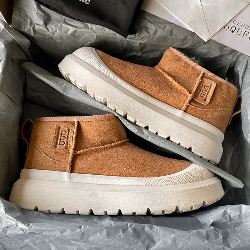 【零下70℃防寒】厚底雪地靴男女羊皮毛一体冬季加绒加厚保暖棉鞋