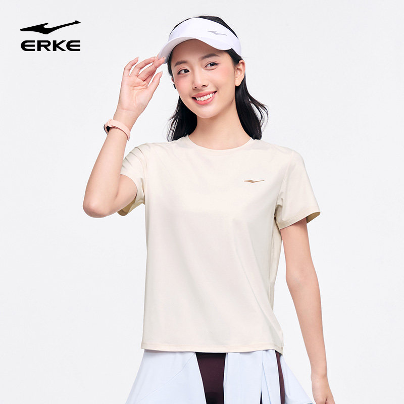 鸿星尔克UPF50+女短袖速干T恤