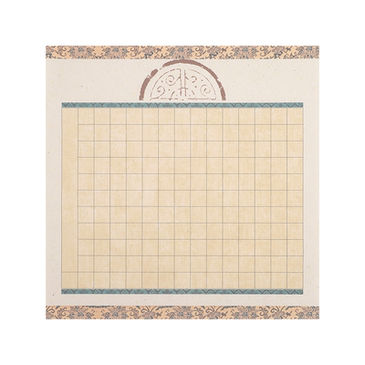 谦益斋34x34复古做旧微喷斗方小品方格纸小楷2cm书法练习半生半熟宣纸创作 参展毛笔字书法作品纸安徽泾县