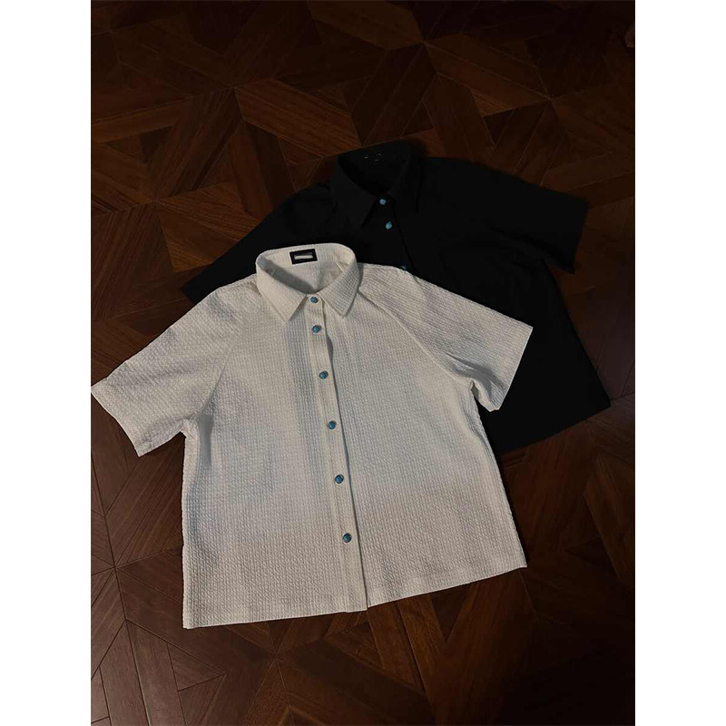 意式海洋之泪绿松石短袖衬衫图片