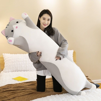 抱枕睡觉可拆洗毛绒玩具大号成年人儿童猫咪抱枕长条形超长玩偶