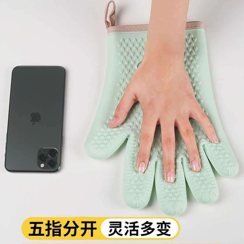 隔热手套防烫手套微波炉手套硅胶厨房隔热烤箱手套烘焙耐高温加厚