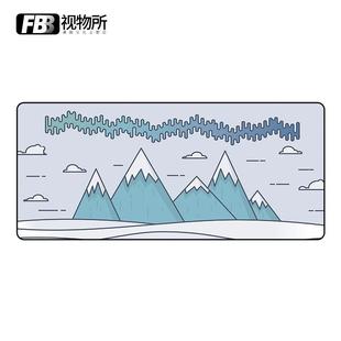 FBB视物所山脉鼠标垫超大号游戏定制个性 办公桌垫子锁边加厚个性