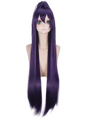 新款直销主圣达 约会大作战 夜刀神十香 cos假发 深紫色长发+长马
