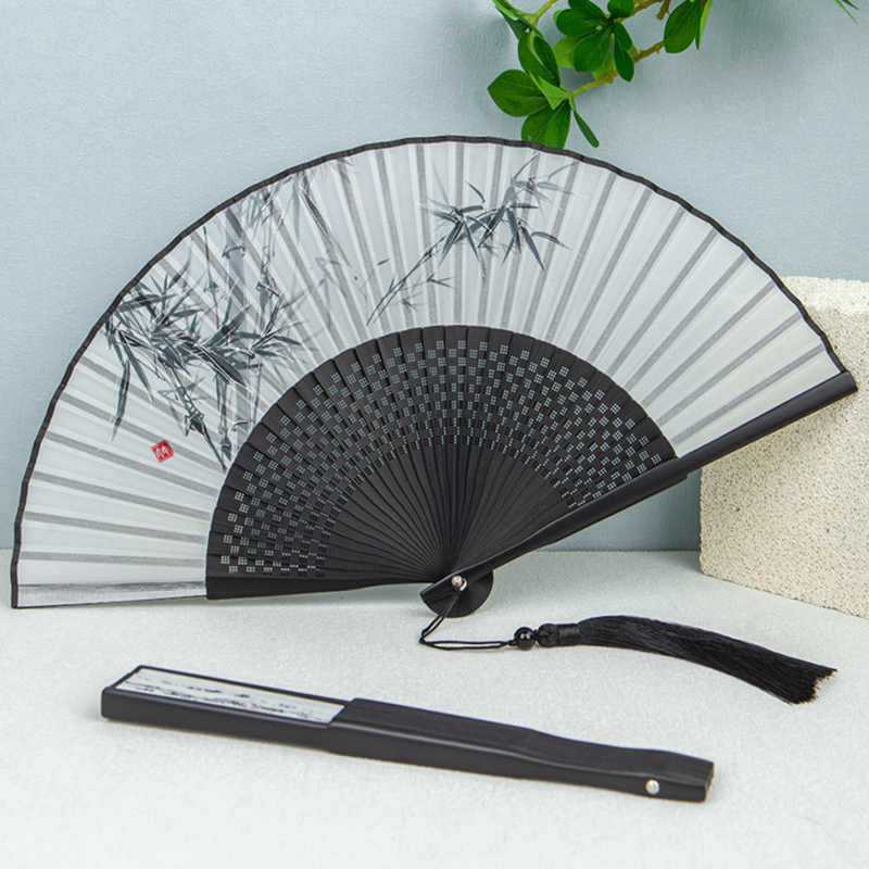 新款直销丝艺堂中国风扇子女款手绘丝绸扇 古风创意折扇复古舞蹈