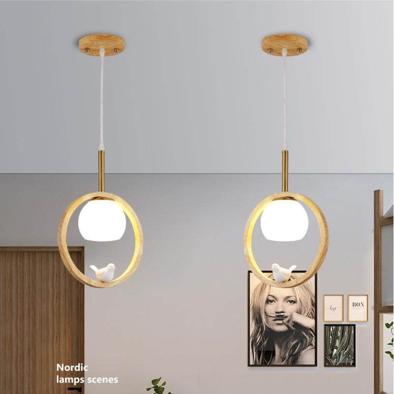 新款直销走廊过道灯北欧入户玄关灯简约胡桃木风格阳台吸顶灯网红