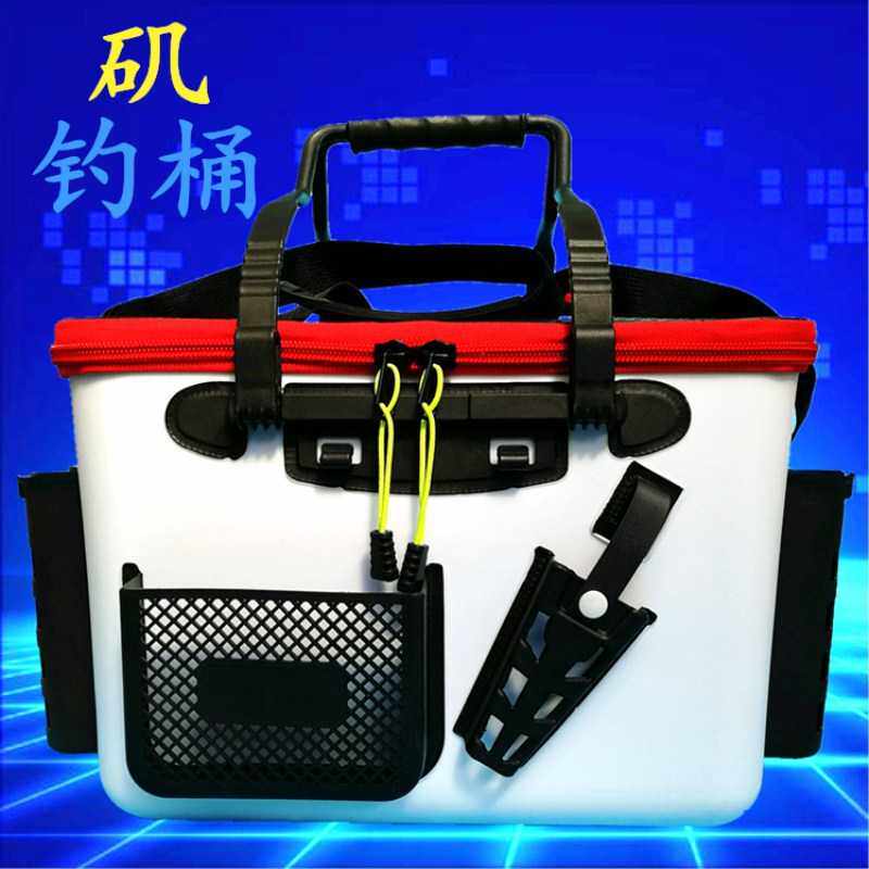 新款直销路亚EVA钓鱼水桶加厚活鱼桶一体成型矶钓箱多功能垂钓用