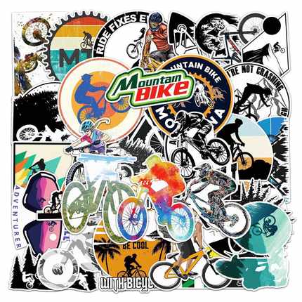 新款直销50张自行车创意卡通贴纸滑板车笔记本电脑汽车摩托车装饰