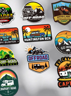 改装越野一族露营OFFROAD装饰车贴户外电动车反光防水贴纸