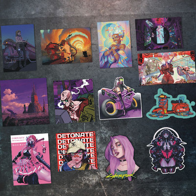 游戏人物电动防水车贴