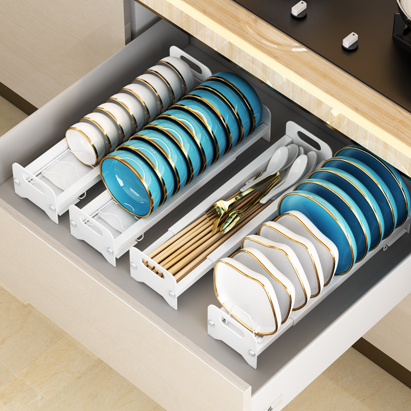 厨房抽屉内收纳分隔盒橱柜内置物架碗筷沥水架柜子内碗碟收纳神器,厨房/烹饪用具,厨房置物架/置物柜/角架,淘宝优惠券,粉丝福利购,淘宝优惠卷