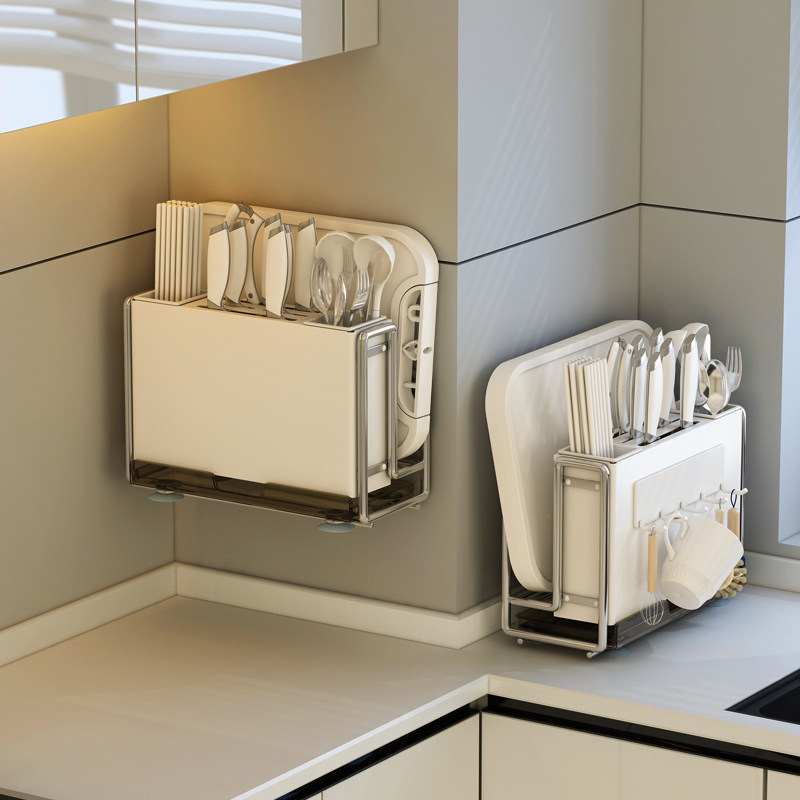 新款刀架厨房置物架壁挂式砧板菜板架筷子笼一体放刀具的收纳架子,厨房/烹饪用具,刀架,淘宝优惠券,粉丝福利购,淘宝优惠卷