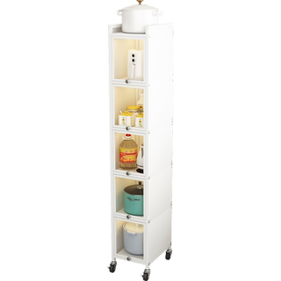 厨房夹缝置物架落地多层25公分墙边小窄柜冰箱缝隙旁边的收纳柜子