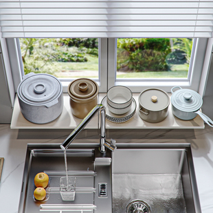 免打孔厨房窗台置物架窄款加宽延伸板改造空间利用阳台窗沿收纳层