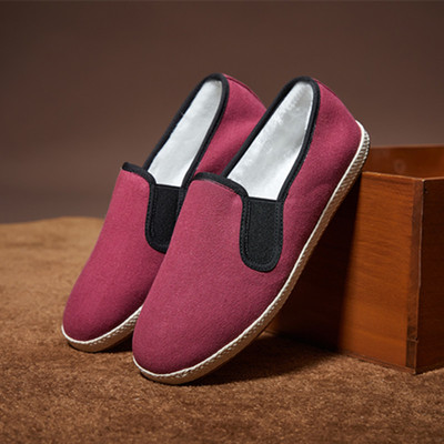 布语堂经典款粉红色保暖棉布鞋女