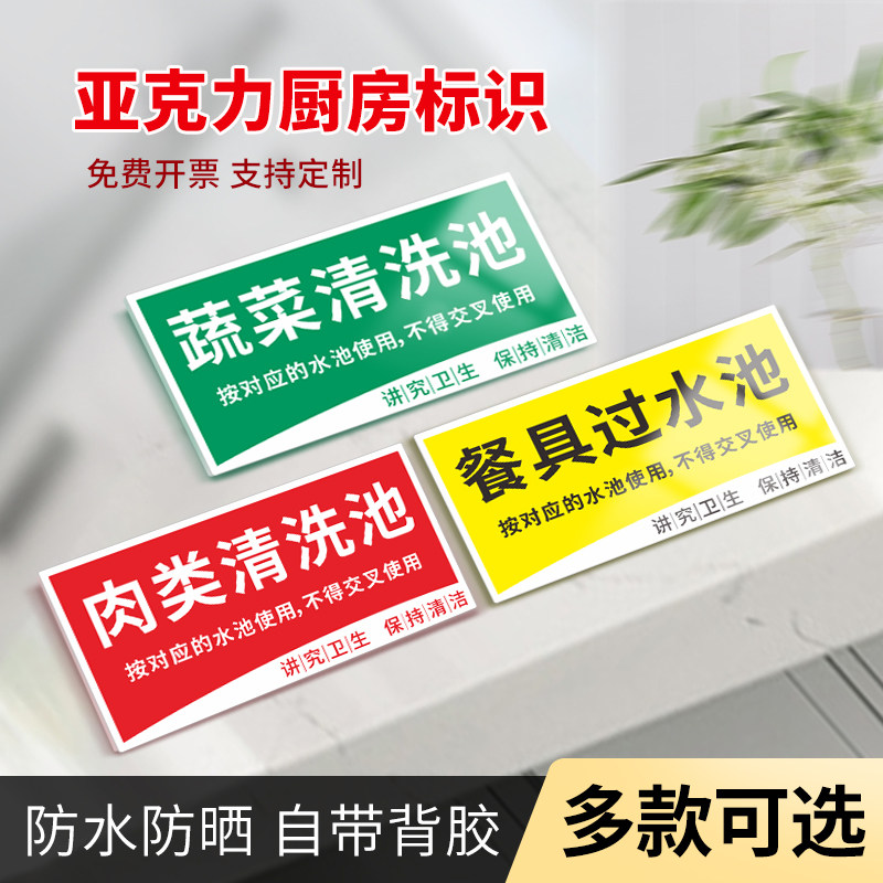4d厨房管理标识蔬菜肉类水