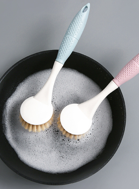 刷锅神器洗锅刷子厨房专用家用清洁刷长柄剑麻硬毛刷不沾油不伤锅