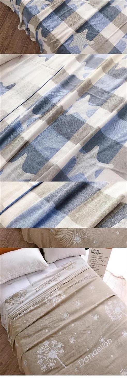 Micro Khăn gạc hai lớp mùa hè là cotton đơn đôi giải trí ngủ trưa điều hòa không khí mùa hè mát chăn - Ném / Chăn mền nỉ giá rẻ