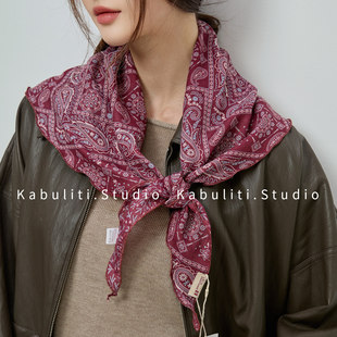 小三角丝巾女护颈围脖子包头搭配衬衫屁帘裤裙遮臀披肩纱巾薄围巾