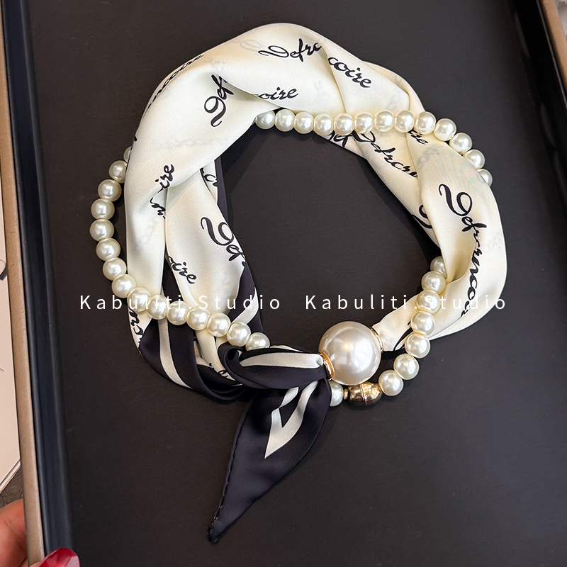 春秋夏季职业纱巾系脖穿搭