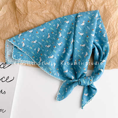 棉麻手感亲肤透气领巾发带