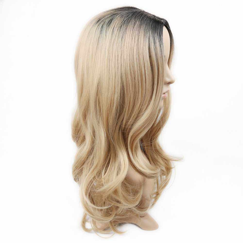 新款直销新款假发外贸欧美女士中分长卷发黑金渐变色大波浪卷梨花,美发护发/假发,演出假发,淘宝优惠券,粉丝福利购,淘宝优惠卷