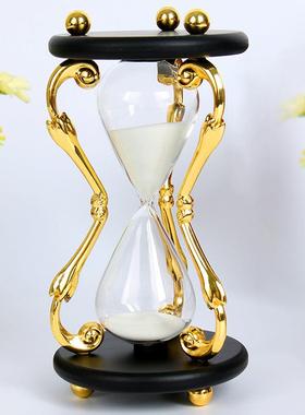 新款直销30分钟现代简约时尚玻璃沙漏计时器 客厅卧室书房装饰沙