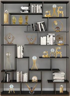 新款直销现代轻奢艺术摆件大全客厅书房电视柜办公室桌面装饰品树