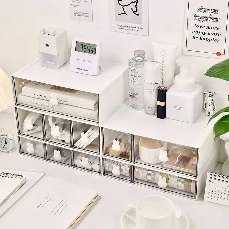 新款直销收纳盒桌面抽屉式透明亚克力多层分隔宿舍带抽屉分格三层,收纳整理,桌面收纳盒,淘宝优惠券,粉丝福利购,淘宝优惠卷