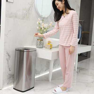 新款直销GNF方形无盖不锈钢垃圾桶大号商用酒店商场电梯口厕所擦