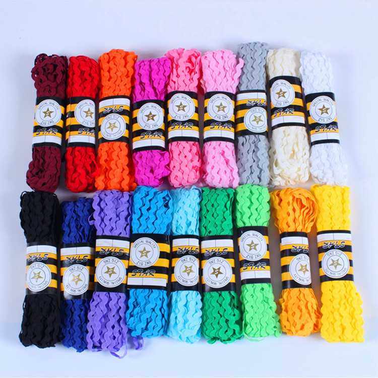 新款直销0.5CM宽水兵带波浪花边 diy服装辅料S型波浪织带窗帘小边