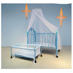 新款直销简易游戏婴儿床摇篮床儿童床新生儿宝宝铁床BB床摇床带滚