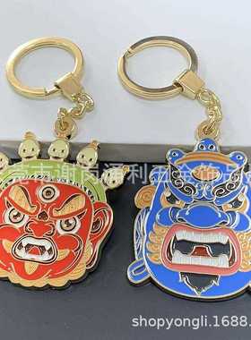 新款直销藏族旅游文化工艺礼品钥匙扣 创意卡通图案金属烤漆钥匙