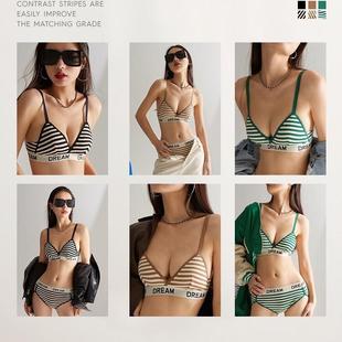 新款 外扩无钢圈文胸 直销汕头初中生三角杯内衣聚拢小胸专用超薄款