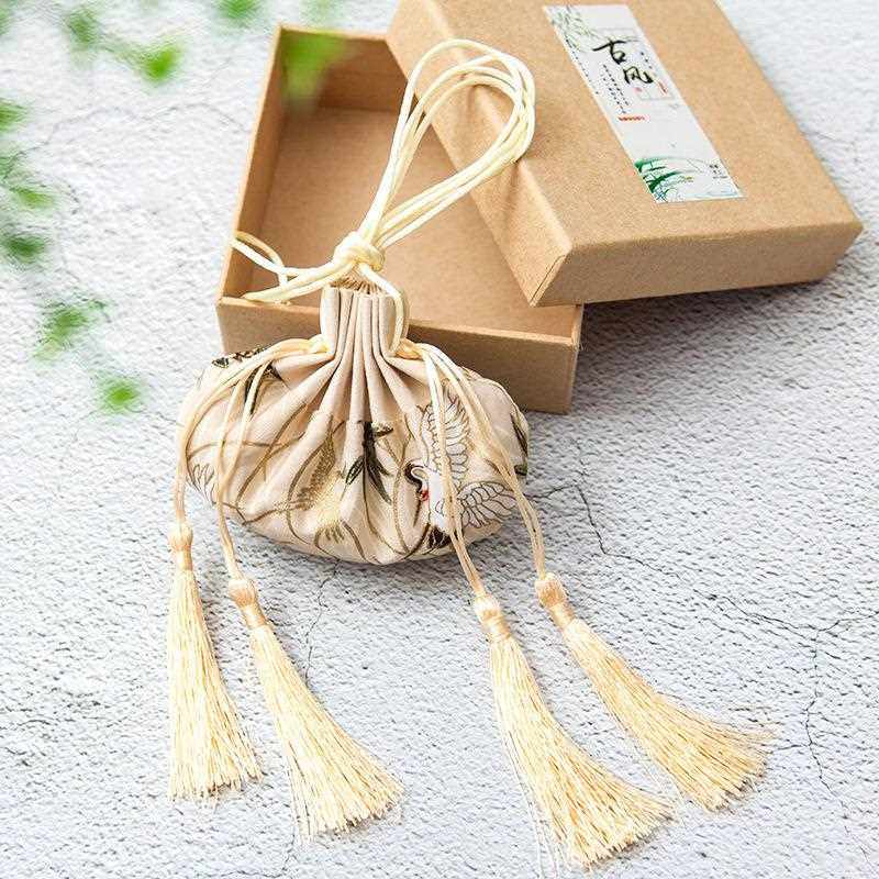 新款直销端午节高档仙鹤香包古风香囊流苏香袋空袋子汽车随身挂件,居家日用,香包/香囊,淘宝优惠券,粉丝福利购,淘宝优惠卷