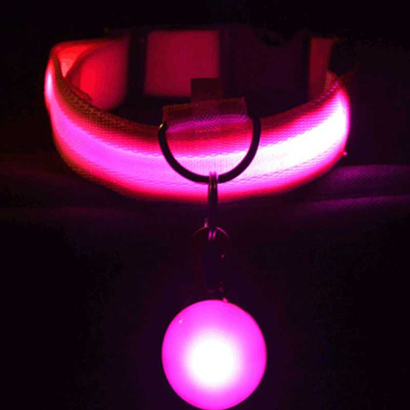 新款直销USB充电LED发光狗项圈猫咪颈圈泰迪金毛宠物狗带装饰品大